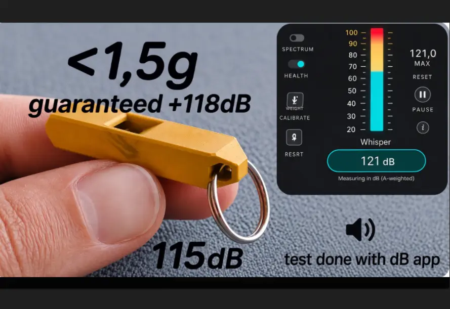 Mini Whistle – Extremely Loud (115dB) – 1.5g Edition — modelo 3D
