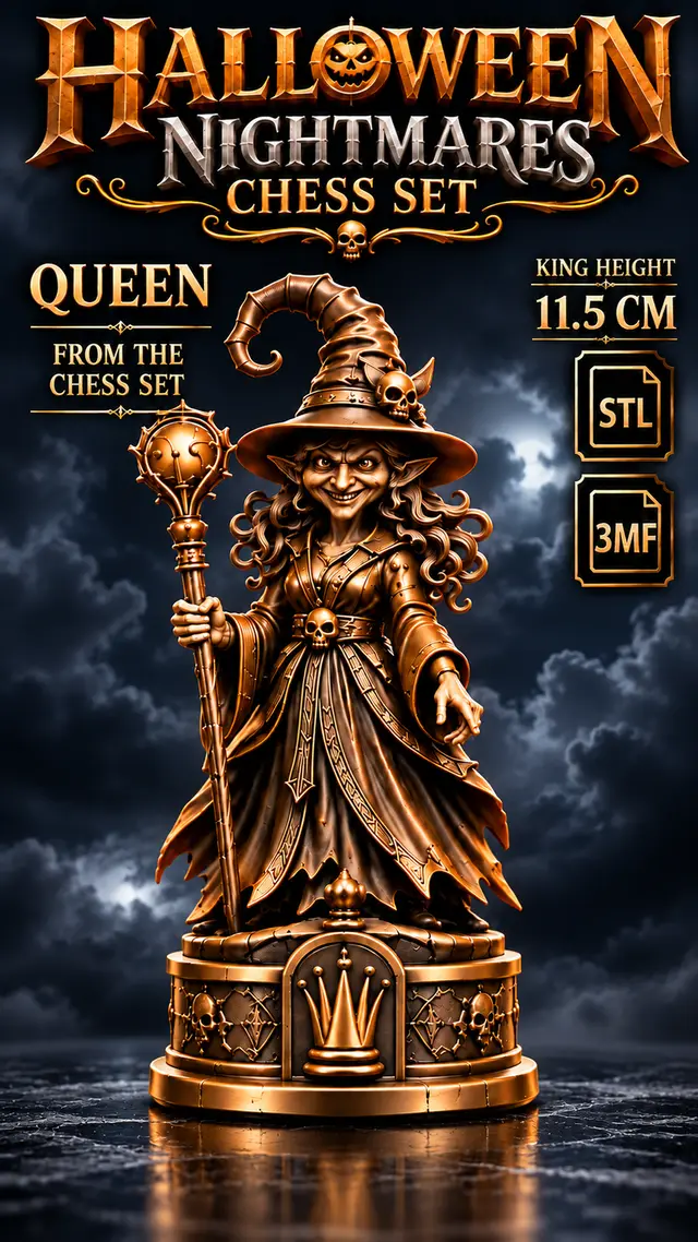 Halloween Nightmares Chess Set — modelo 3D