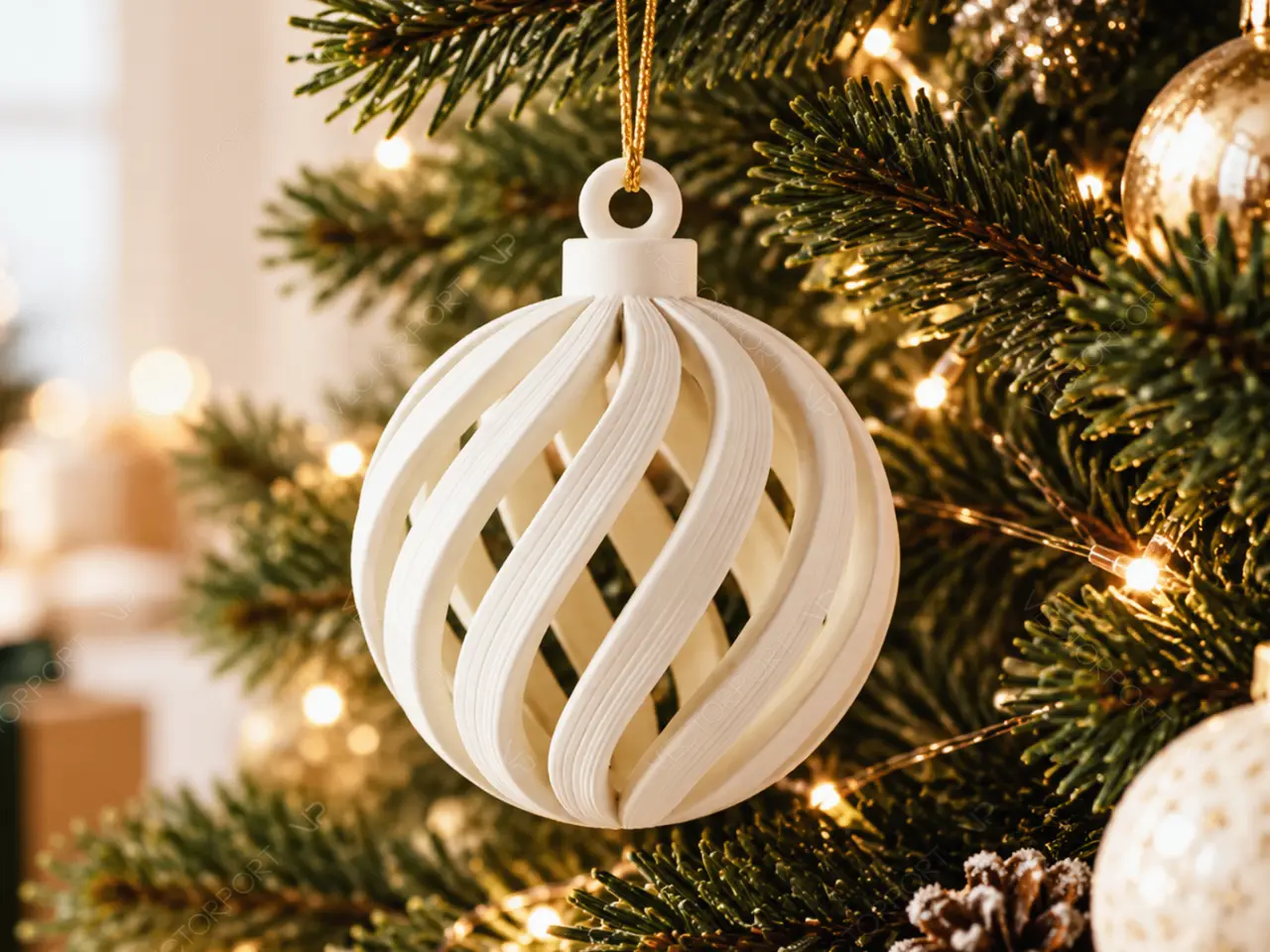 Modern Christmas Bauble Ornament #094 — modelo 3D