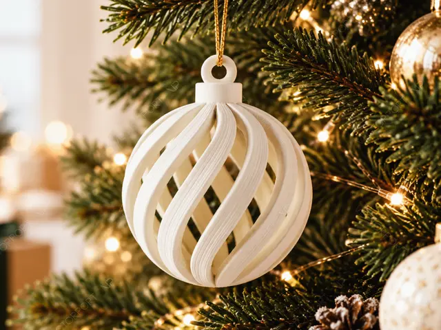 Modern Christmas Bauble Ornament #094 — modelo 3D