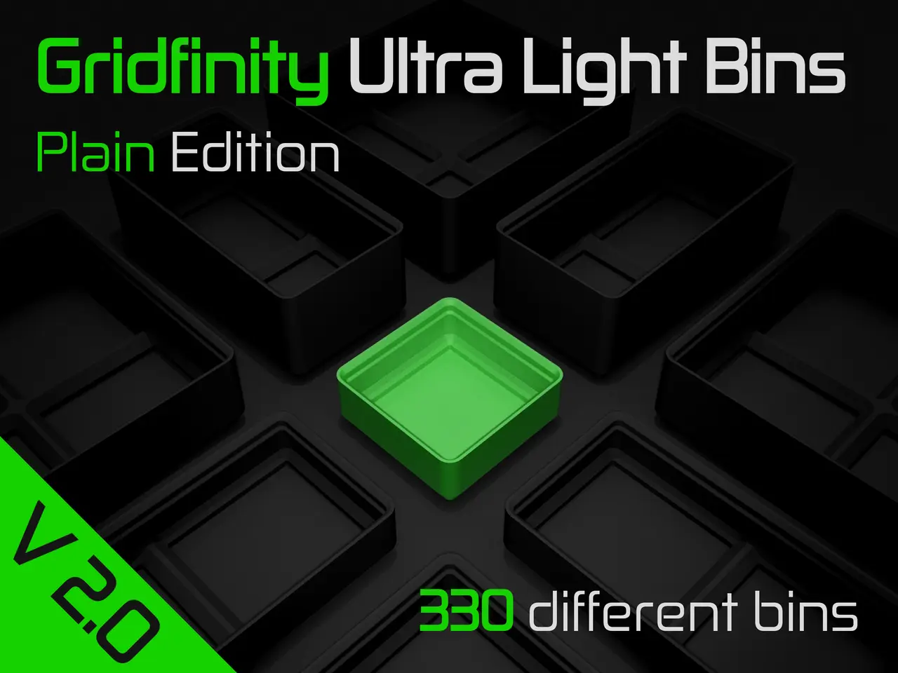 Gridfinity Ultra Light Bins - Plain Edition — modelo 3D