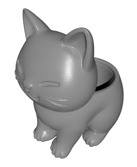Cat Planter – Cute Kitty Flower Pot — modelo 3D