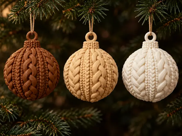 Knitted Christmas Baubles — modelo 3D