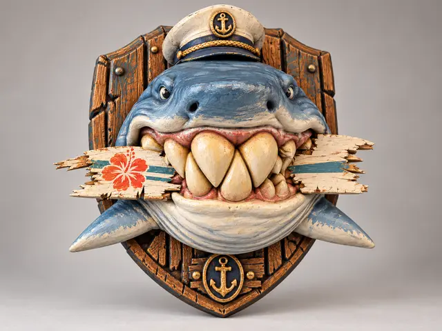 Stuart the Shark – Surfboard Wall Trophy — modelo 3D