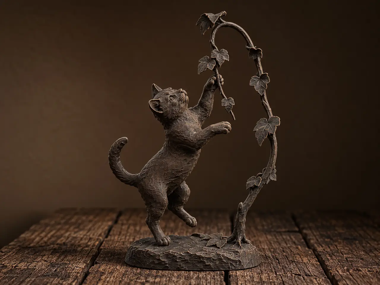Katze an der Liane — modelo 3D