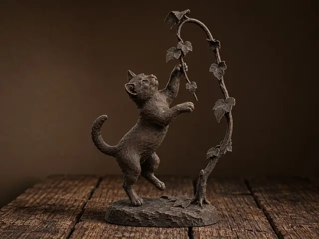 Katze an der Liane — modelo 3D