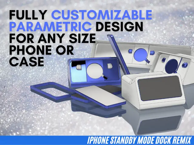 ALL iPhones 11-16 have been uploaded + NEW PARAMETRIC CUSTOM FILE for ANY Phone and Case | iPhone Standby Mode Dock Remix | Original by ScottYu-Jan & OVERWERK — modelo 3D