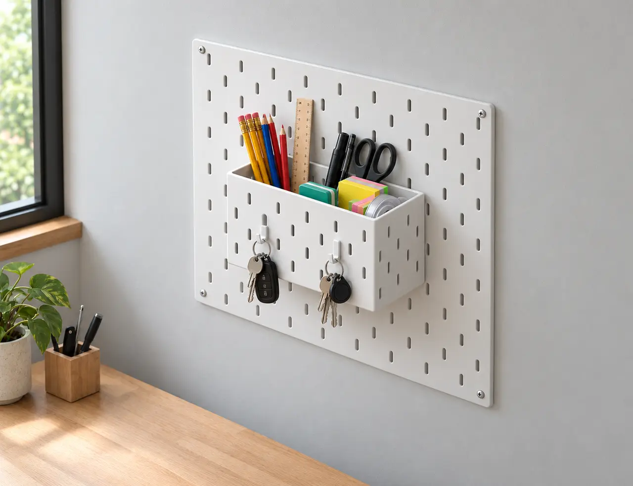Pegboard extension bin — modelo 3D