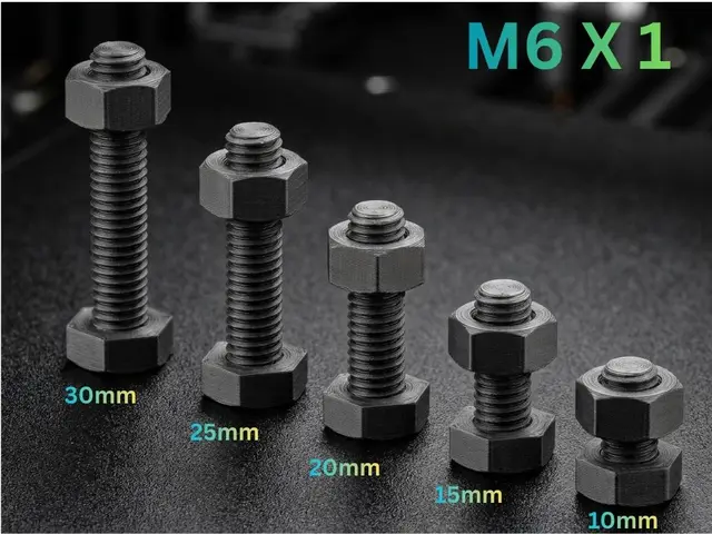 Metric Hex Bolts Set (M6, M8, M10) — modelo 3D