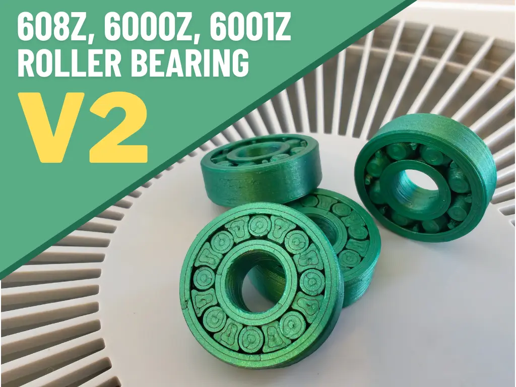 608Z, 6000Z, 6001Z Roller Bearing V2 — modelo 3D