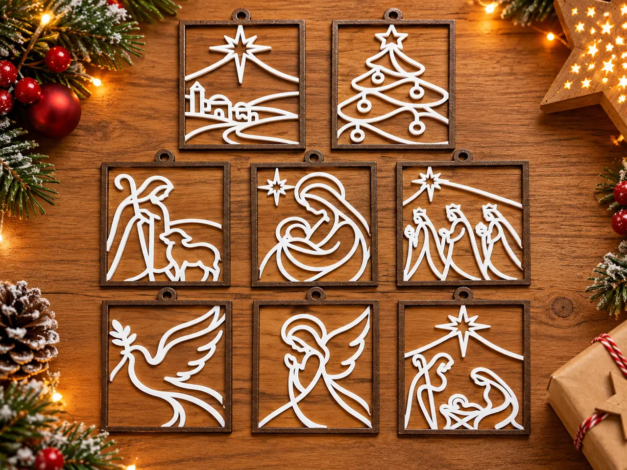Christmas Nativity Ornaments –8 Piece Set — modelo 3D