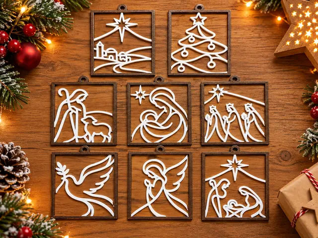 Christmas Nativity Ornaments –8 Piece Set — modelo 3D