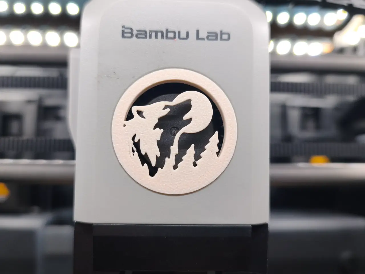 Howling wolf fan cover X1C - P1S - P1P - P2S - X2D — modelo 3D