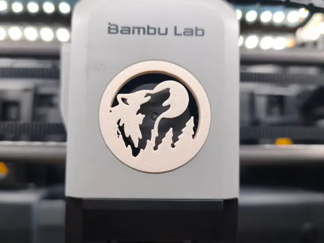 Howling wolf fan cover X1C - P1S - P1P - P2S - X2D — modelo 3D