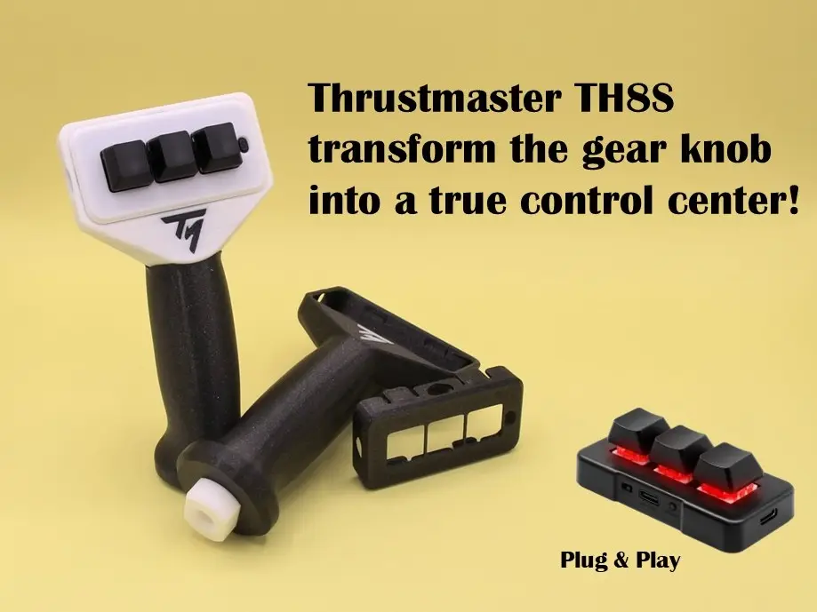Thrustmaster TH8S Custom Shift Knob with Integrated Mini Keyboard — modelo 3D