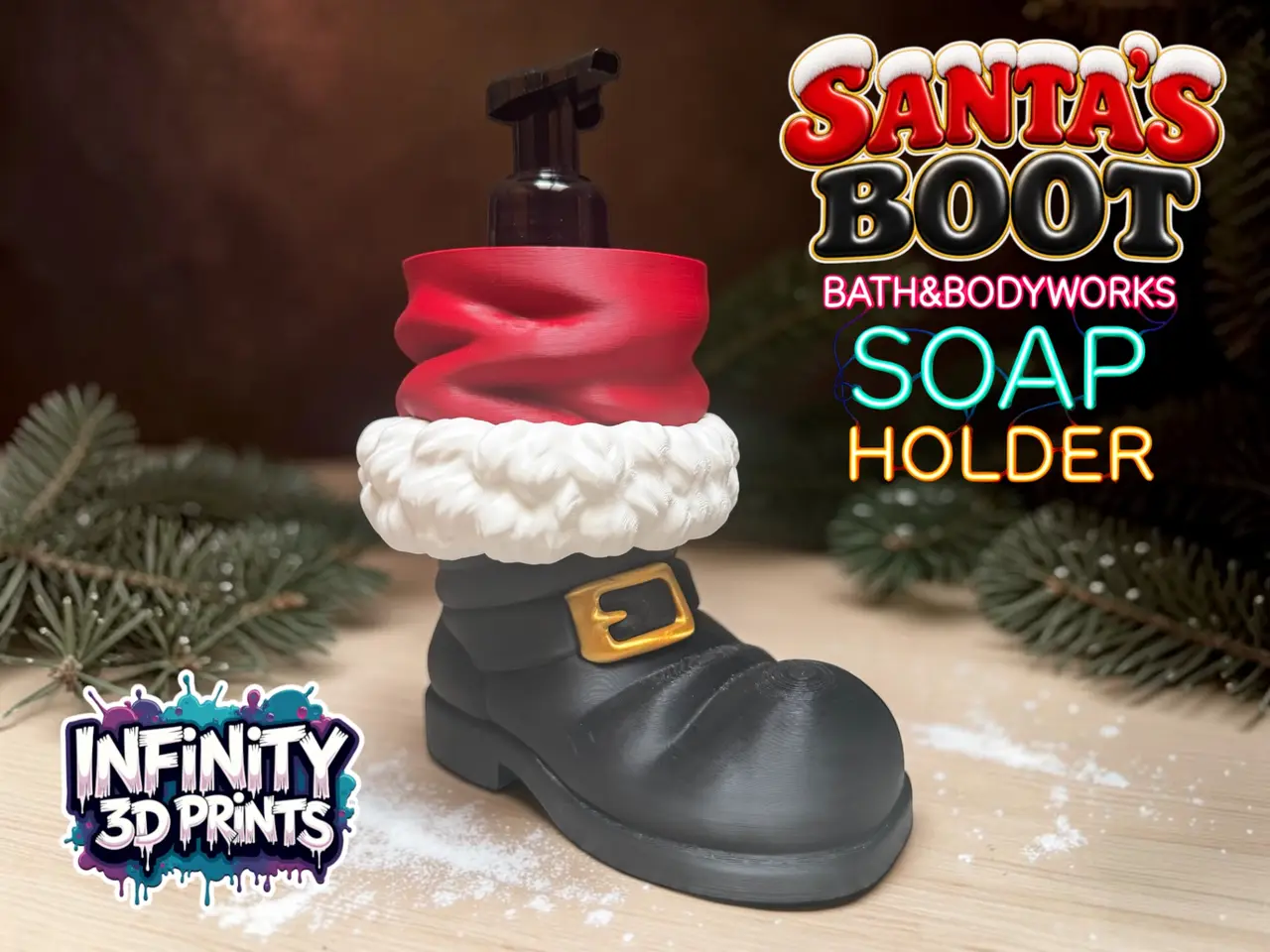 MULTIPART/AMS-SANTA'S BOOT BBW FOAMING SOAP HOLDER — modelo 3D