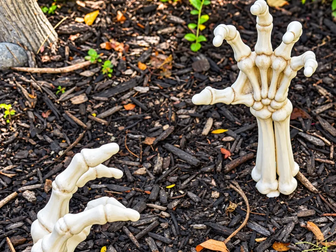 Skeleton Hands Rising From Ground Halloween Decor — modelo 3D