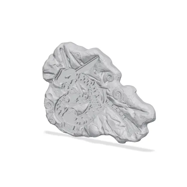 Rayquaza Pokemon Fossil Puzzle — modelo 3D