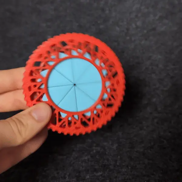 Fidget Iris - 8 Sliders Snapfit — modelo 3D