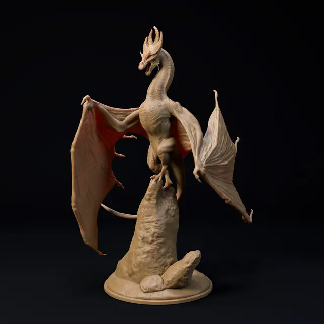 Regal dragon – pre-supported dragon FREE — modelo 3D