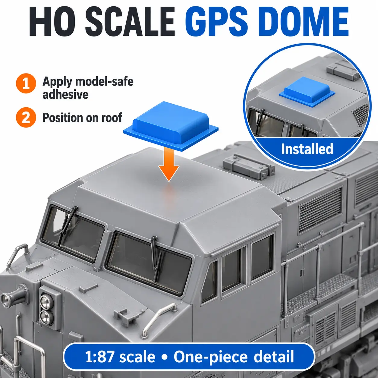 HO Scale GPS Dome — modelo 3D