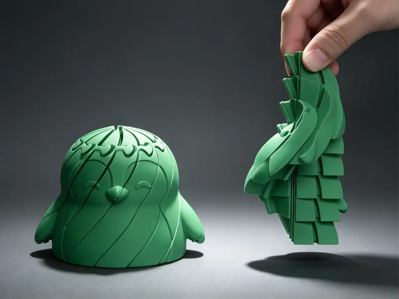 伸缩滑溜小企鹅解压玩具 — modelo 3D