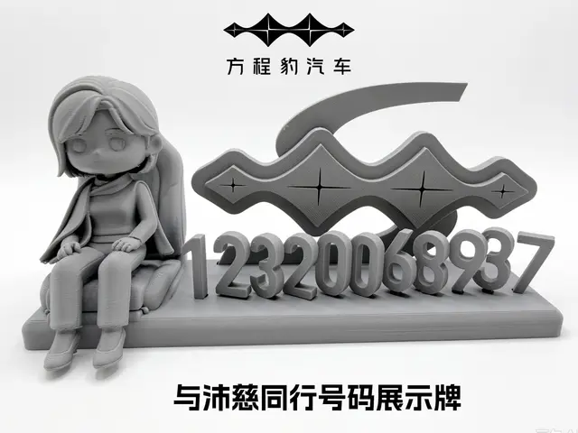 与沛慈同行号码展示牌 — modelo 3D