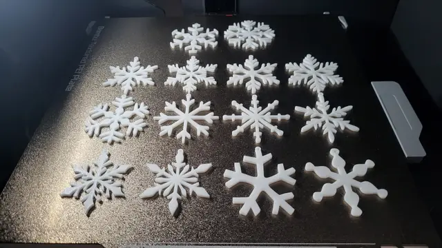 Snowflakes for christmas tree decoration — modelo 3D
