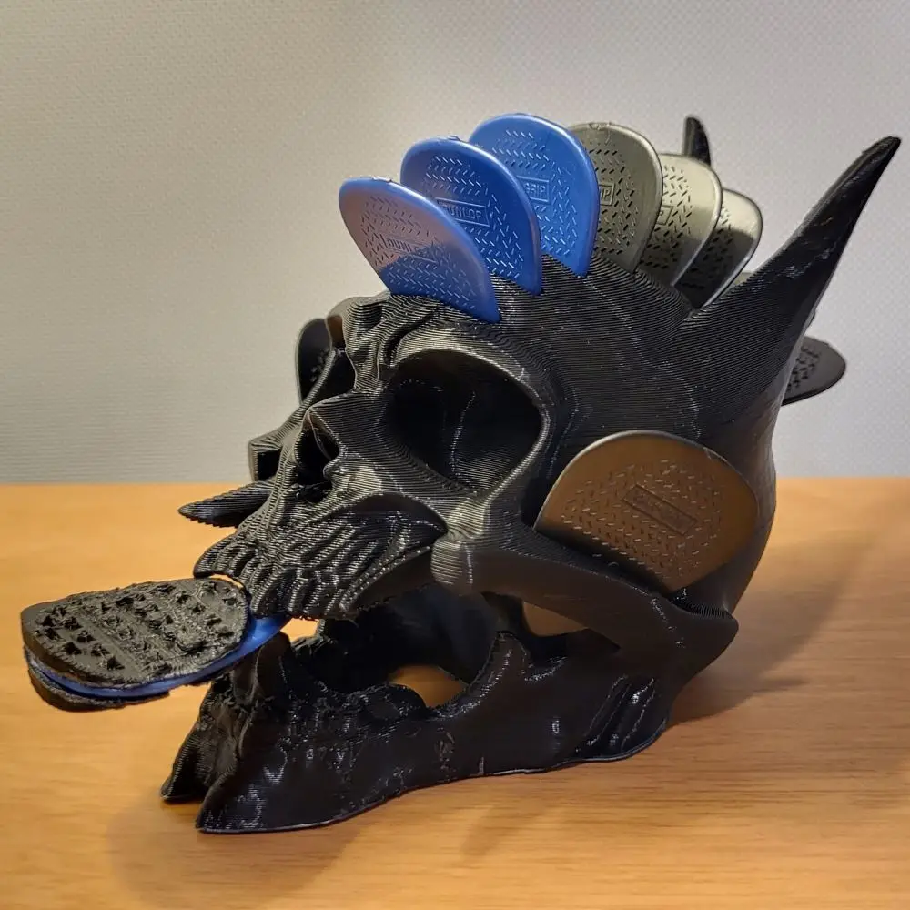 Oni Skull Guitar Pick Holder — modelo 3D