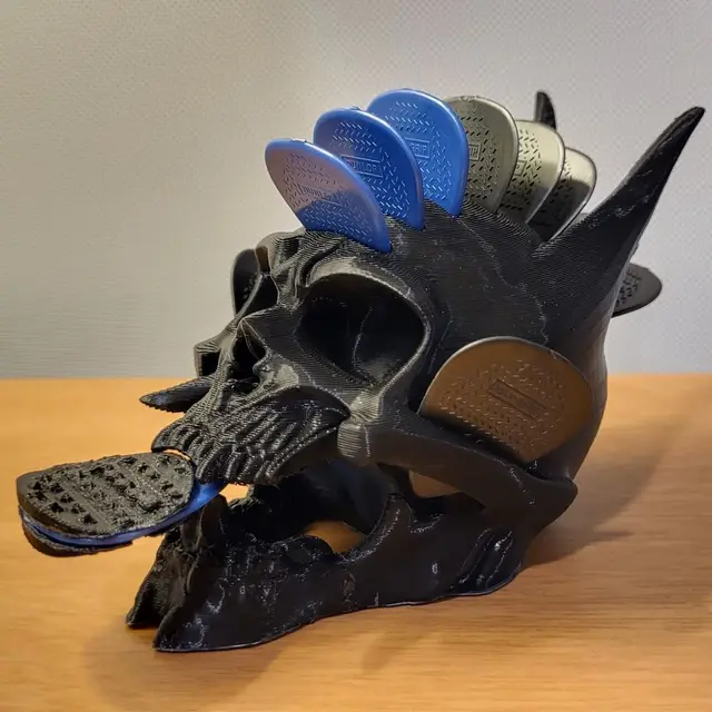 Oni Skull Guitar Pick Holder — modelo 3D