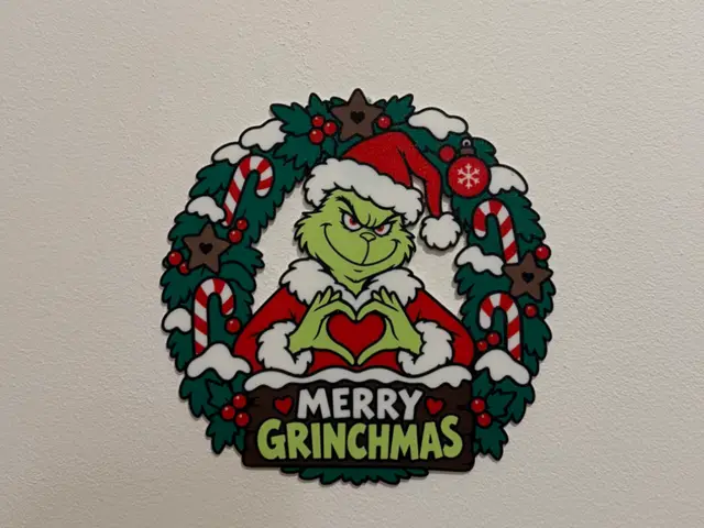 Merry Grinchmas Christmas wreath — modelo 3D