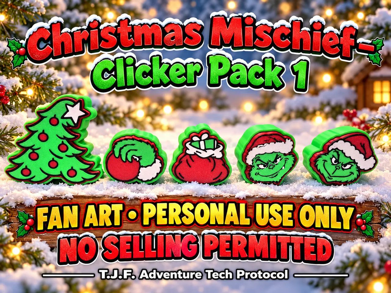Christmas Mischief - Clicker Pack 1 — modelo 3D