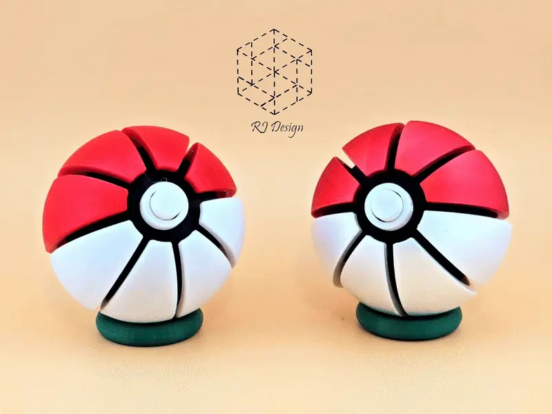 Pokeball Click-a-Ball Fidget — modelo 3D