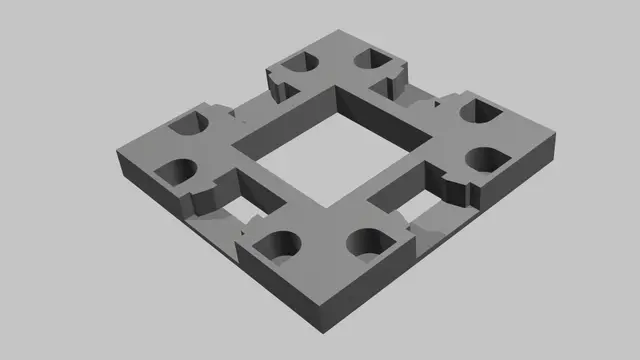 Openforge Wall on Tile Bases and Risers — modelo 3D