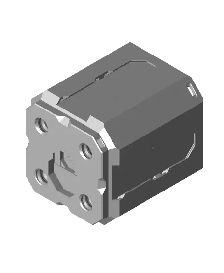 1x1x1 LU - Topped Rail - MultiBin Shell — modelo 3D