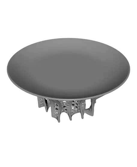 Round Coral Sushi Platter — modelo 3D