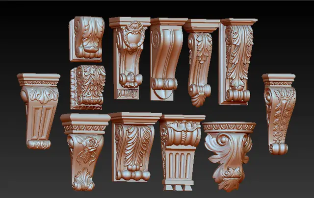 Pack Architectural Decorative Corbels 3D Model — modelo 3D