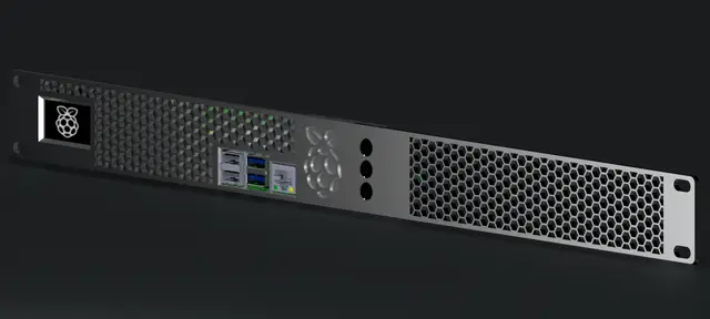 19" Raspberry Pi (3&4) Rackmount with 1.3" OLED Screen (Perfect for PiHole) — modelo 3D