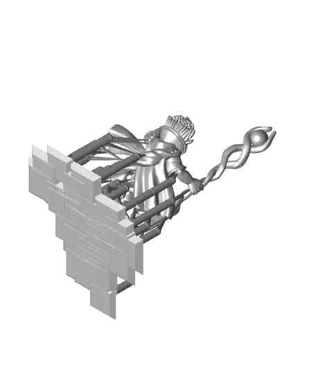 Gnome Male Wizard - With Free Dragon - 5e DnD Inspired for RPG and Wargamers — modelo 3D