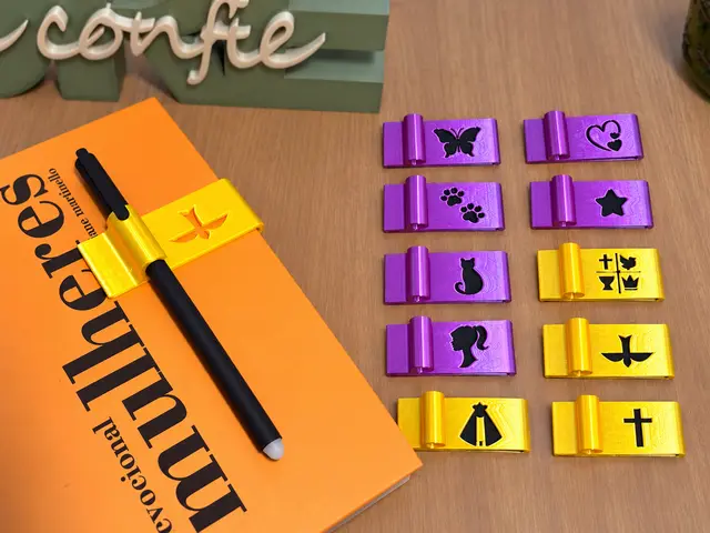 Porta Caneta de Encaixe para Livros e Cadernos — modelo 3D