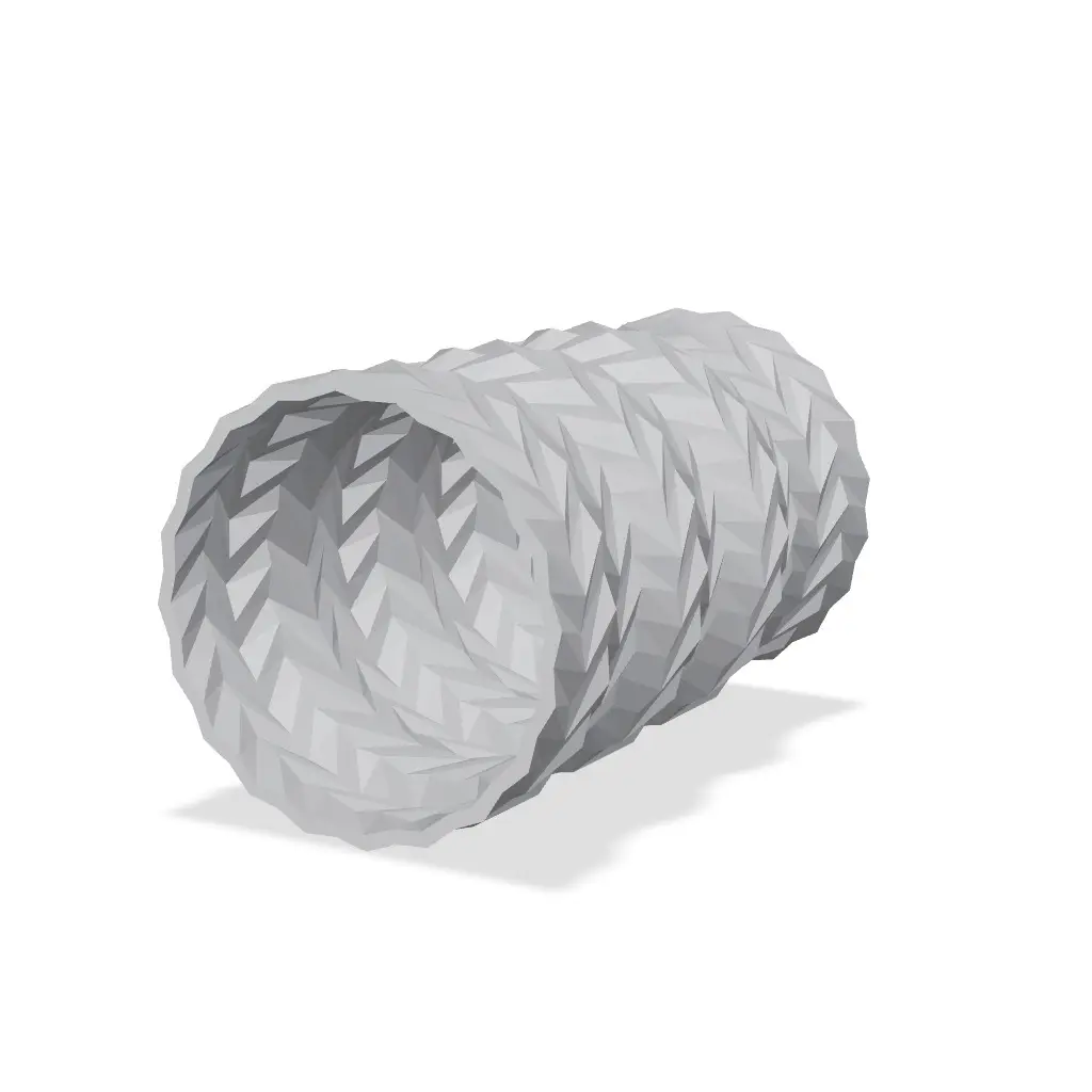 Chevron Knit Geometric Vase for Nostalgic Decor — modelo 3D