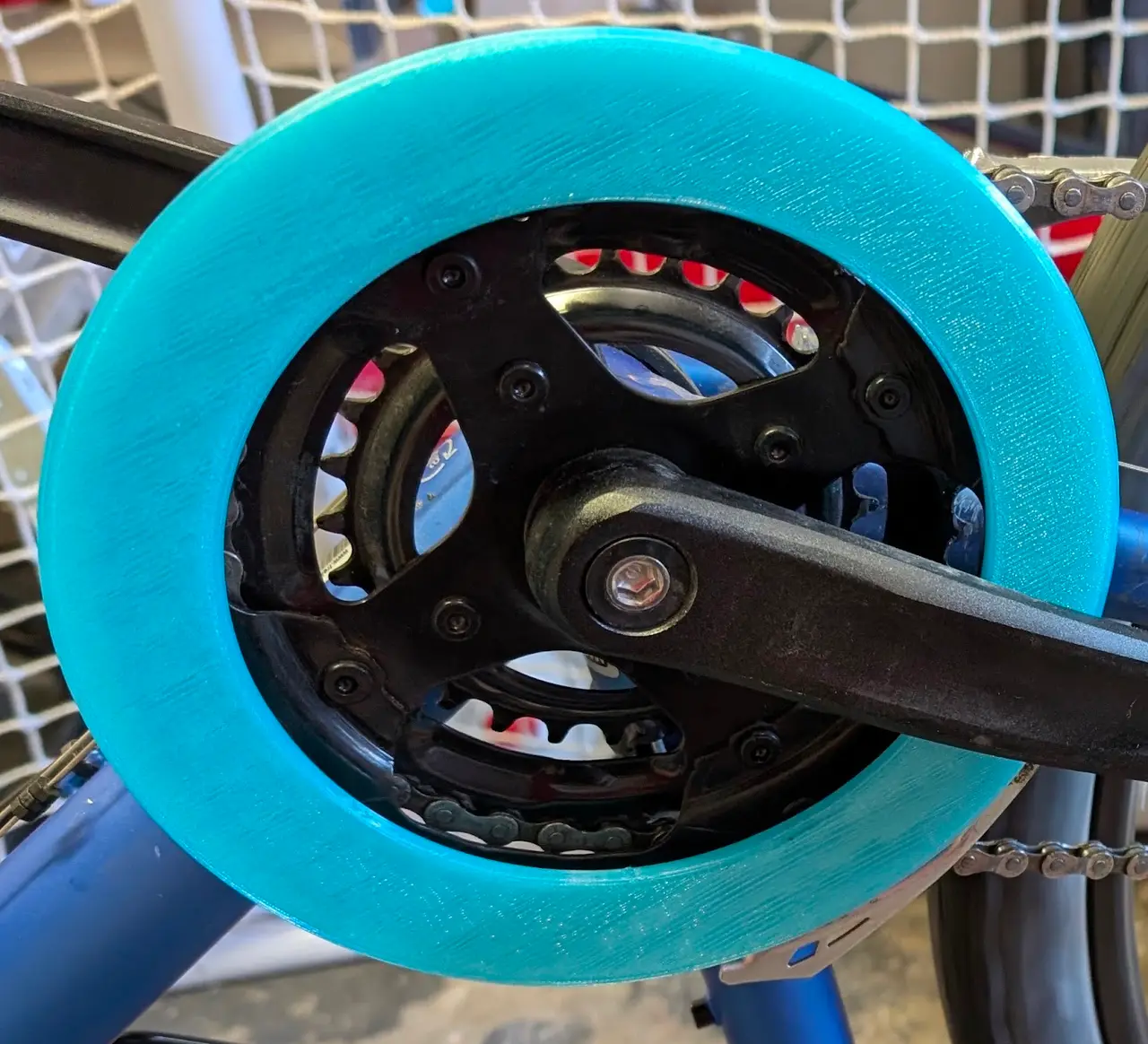 Bicycle Wheel Top Crankset Cover Guard 120mm^2 bolt pattern — modelo 3D