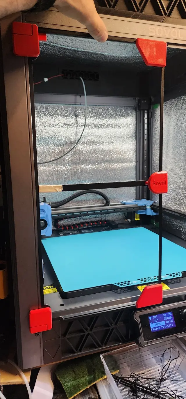 Reverse Engineered SV08 Official Enclosure Doors Template — modelo 3D