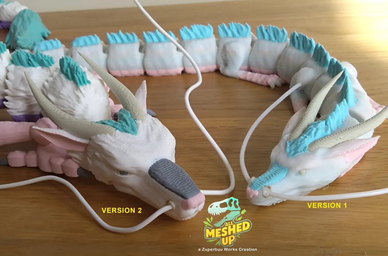 Articulated Kohaku River Spirit Dragon Toy — modelo 3D