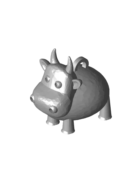 Tiny Cow Keychain — modelo 3D
