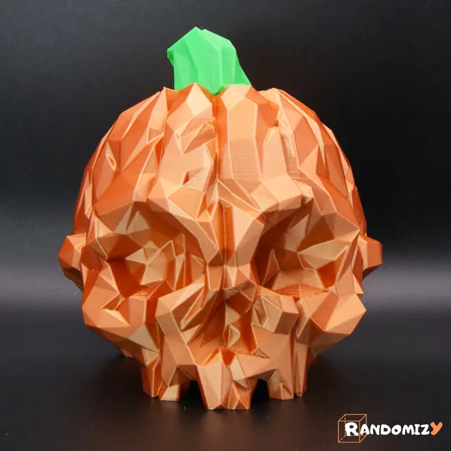 Pumpkin Skull - Low Poly — modelo 3D