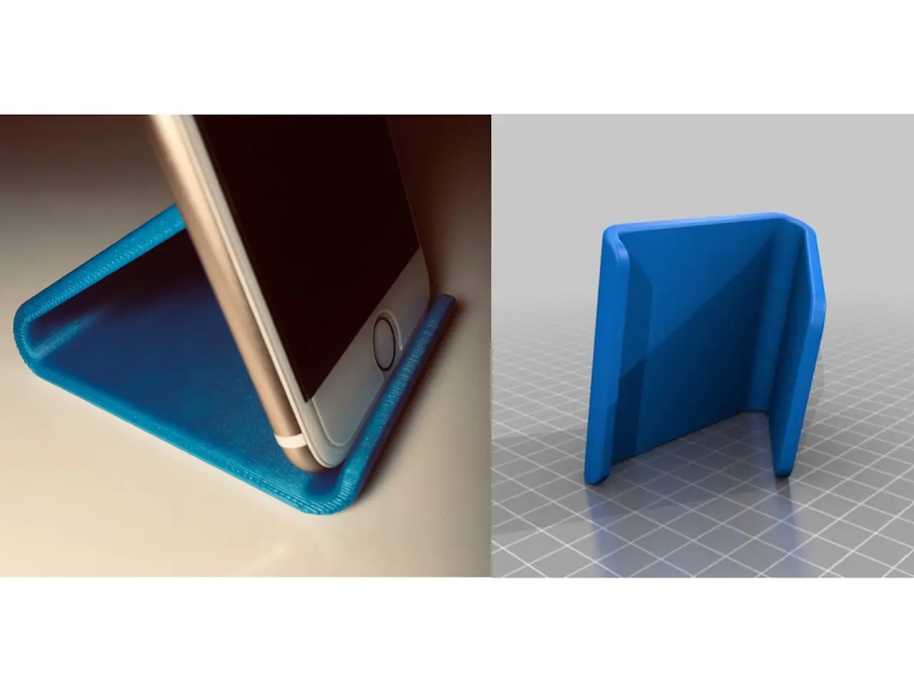 Phone Stand Holder Seamless : print on side — modelo 3D