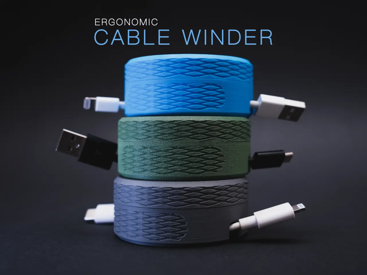 Ergonomic Cable Winder — modelo 3D
