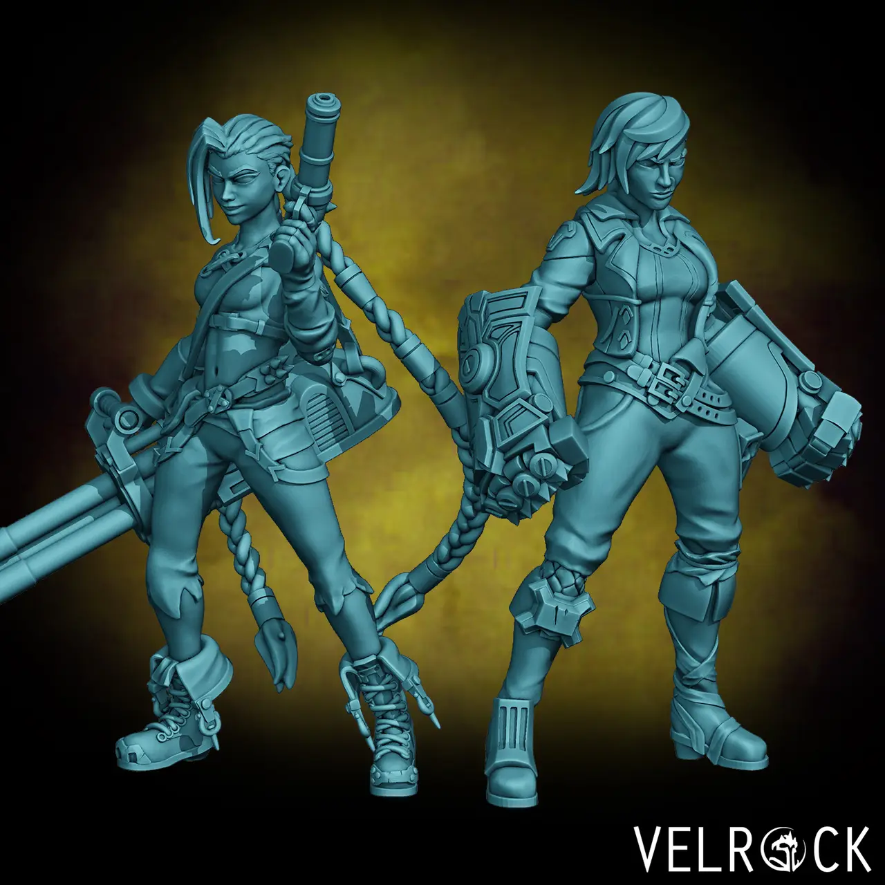 Arcane Jinx and Vi from League of Legends (PRESUPPORTED) — modelo 3D