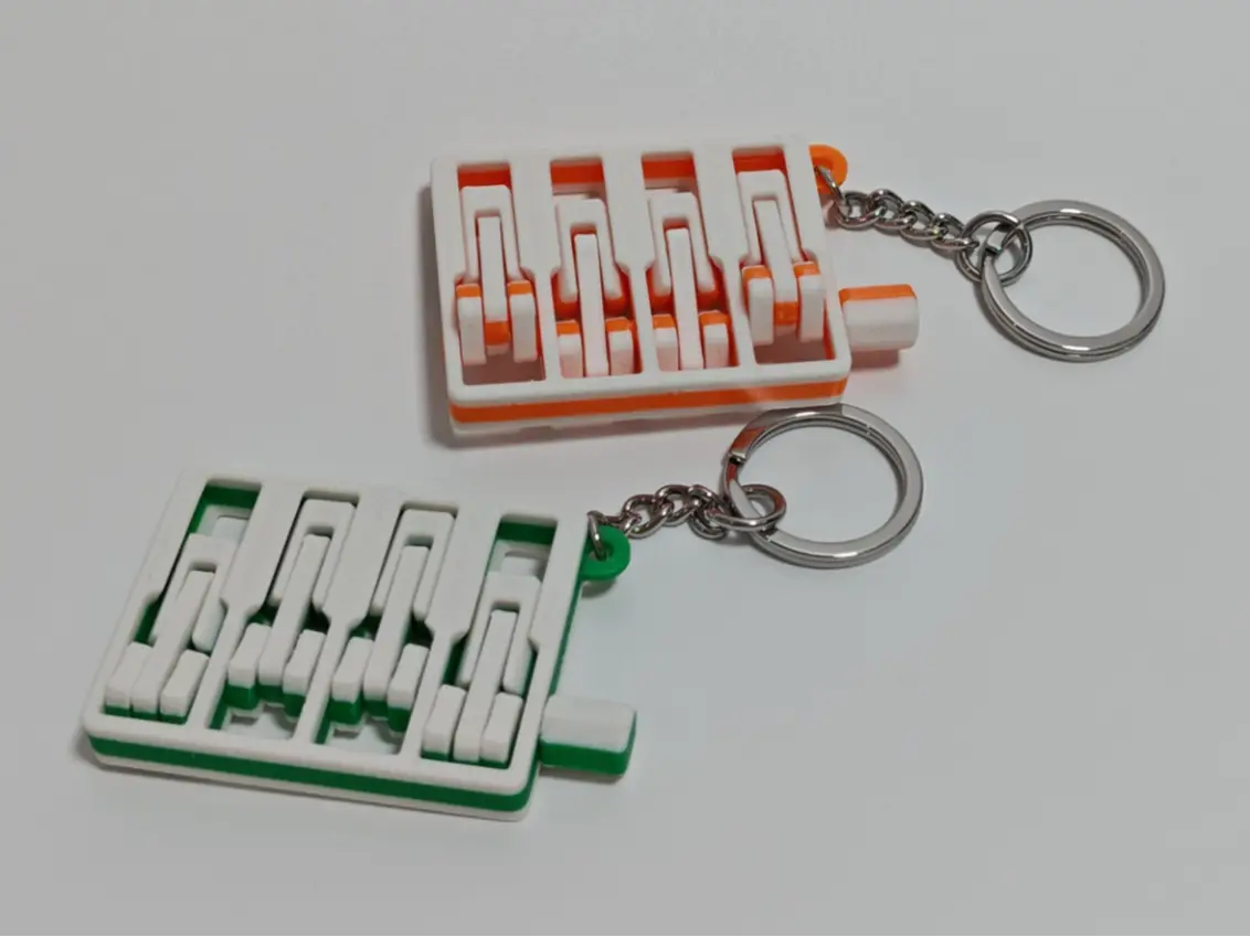 可动引擎钥匙扣 Articulated Engine Keychain — modelo 3D